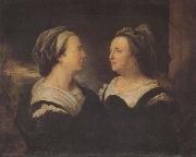 Hyacinthe Rigaud Two Views of the Artist's Mother (mk45) oil on canvas